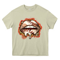 Mossy baseball lips Heavy Core Tee - Zillion Design Studio