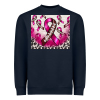 Navy breast cancer american football ribbon Heavyweight Sweatshirt - NancyCooperArtShop
