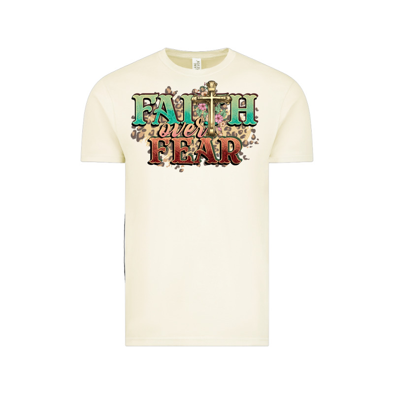 Faith Over Fear Cross Vintage Tee by NancyCooperArtShop | Teevron