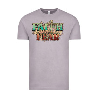 Vintage Zinc faith over fear cross Vintage Tee - NancyCooperArtShop