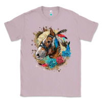 Lilac haflinger horse floral Classic Tee - LillyAllenDesigns