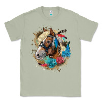 Matcha haflinger horse floral Classic Tee - LillyAllenDesigns