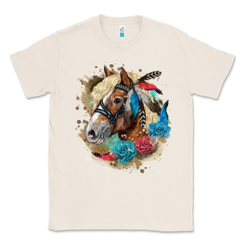 Haflinger Horse Floral Classic Tee by LillyAllenDesigns | Teevron