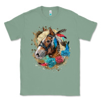 Sage haflinger horse floral Classic Tee - LillyAllenDesigns
