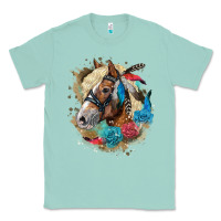 Seafoam haflinger horse floral Classic Tee - LillyAllenDesigns