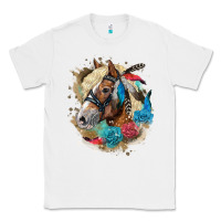 White haflinger horse floral Classic Tee - LillyAllenDesigns