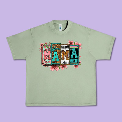 License Letters Floral Mama Urban Heavy Tee Designed By Jasminsmagicworld
