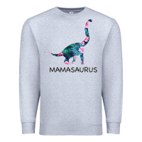 Heather Grey Mamasaurus Dinosaur Premium Sweatshirt - Bettercallsaul
