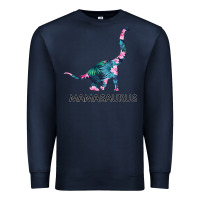 Navy Mamasaurus Dinosaur Premium Sweatshirt - Bettercallsaul