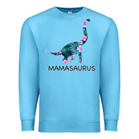Ocean Blue Mamasaurus Dinosaur Premium Sweatshirt - Bettercallsaul