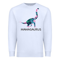 White Mamasaurus Dinosaur Premium Sweatshirt - Bettercallsaul