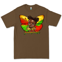 Cacao juneteenth butterfly black girl Premium Tee - HRA Design Shop