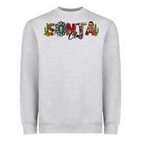 Heather Grey western christmas santa claus sunflowers and cactus Heavyweight Sweatshirt - Jasminsmagicworld