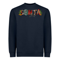 Navy western christmas santa claus sunflowers and cactus Heavyweight Sweatshirt - Jasminsmagicworld