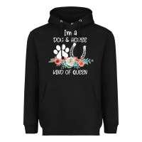 Black Im A Dog And Horse Kind Of Queen Heavyweight Hoodie - Bettercallsaul