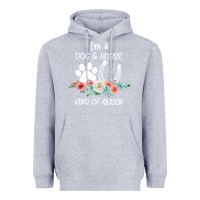 Heather Grey Im A Dog And Horse Kind Of Queen Heavyweight Hoodie - Bettercallsaul
