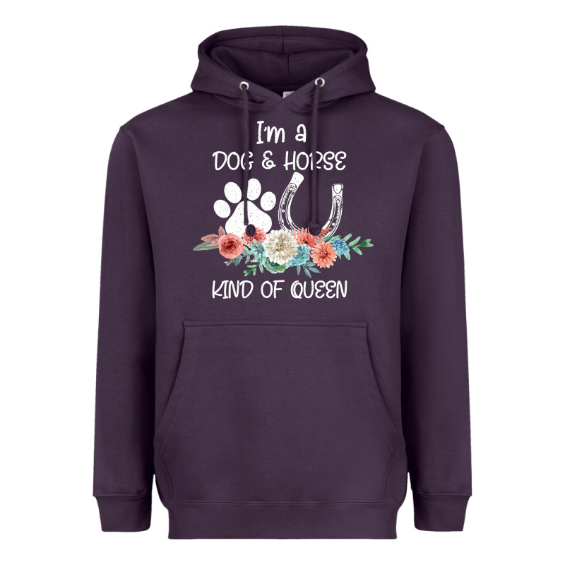 Im A Dog And Horse Kind Of Queen Heavyweight Hoodie by Bettercallsaul | Teevron