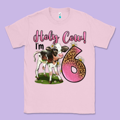 Holy Cow I'm 6 Years Old Classic Tee Designed By Lillyallendesigns