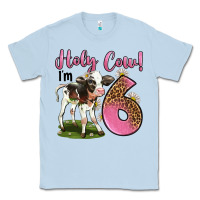 Dusty Blue holy cow i'm 6 years old Classic Tee - LillyAllenDesigns