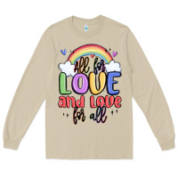 Mushroom all for love and love for all Long Sleeve Tee - MaliasSmallBusiness