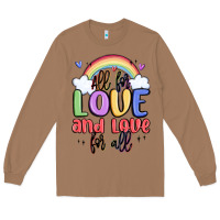 Toasted Coconut all for love and love for all Long Sleeve Tee - MaliasSmallBusiness