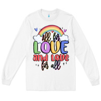 White all for love and love for all Long Sleeve Tee - MaliasSmallBusiness