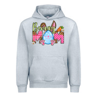 Heather Grey Easter Day Bunny mom Urban Hoodie - OliviaCreatesArt