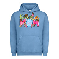 Pigment Pebble Blue Easter Day Bunny mom Urban Hoodie - OliviaCreatesArt