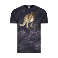 Cloud Black Hand Drawn Wallaby Animal Vintage Tee - LillyAllenDesigns