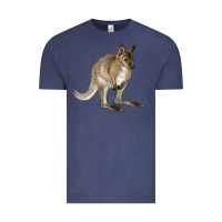 Vintage Denim Hand Drawn Wallaby Animal Vintage Tee - LillyAllenDesigns