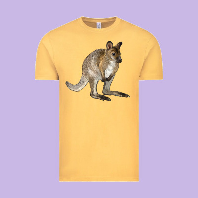 Hand Drawn Wallaby Animal Vintage Tee Designed By Lillyallendesigns