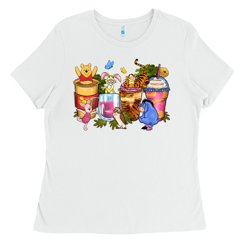 Cartoon Characters Coffee Cups Ladies Tee by Zillion Design Studio | Teevron