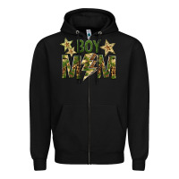 Black Boy Mom Zipper Hoodie - BundleAndBundleShop