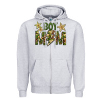 Heather Grey Boy Mom Zipper Hoodie - BundleAndBundleShop