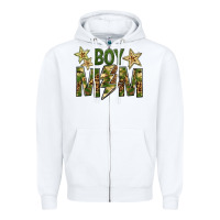 White Boy Mom Zipper Hoodie - BundleAndBundleShop