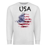 Oatmeal Heather USA Premium Sweatshirt - Bettercallsaul