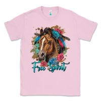 Bubblegum Pink free spirit quarter horse floral Classic Tee - LillyAllenDesigns