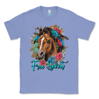 Colony Blue free spirit quarter horse floral Classic Tee - LillyAllenDesigns