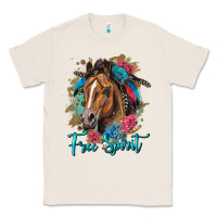 Natural free spirit quarter horse floral Classic Tee - LillyAllenDesigns