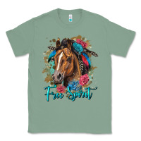 Sage free spirit quarter horse floral Classic Tee - LillyAllenDesigns