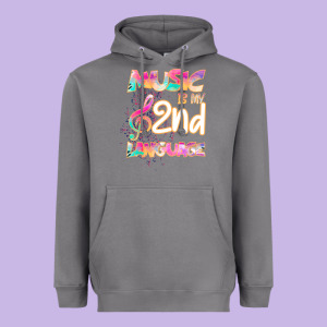 Cool I Love Music Shirt Gifts Music Is My Second Language Heavyweight Hoodie Designed By Bettercallsaul