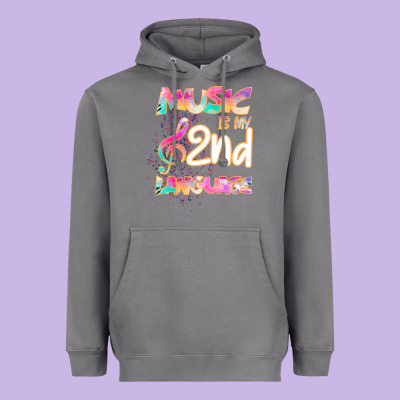 Cool I Love Music Shirt Gifts Music Is My Second Language Heavyweight Hoodie Designed By Bettercallsaul