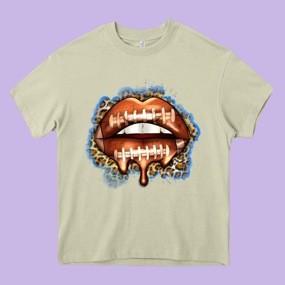 American Football Lips Heavy Core Tee Designed By Zillion Design Studio