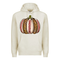 Oatmeal Heather Baseball Pumpkin Premium Hoodie - texasbilliewilder
