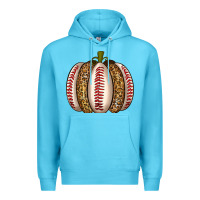 Ocean Blue Baseball Pumpkin Premium Hoodie - texasbilliewilder