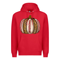 Red Baseball Pumpkin Premium Hoodie - texasbilliewilder