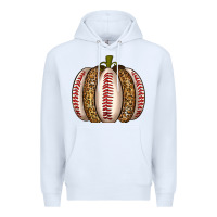 White Baseball Pumpkin Premium Hoodie - texasbilliewilder