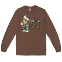 Chestnut froggy before coffee Long Sleeve Tee - MaliasSmallBusiness