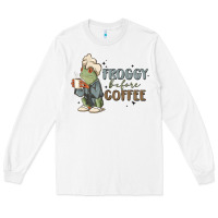 White froggy before coffee Long Sleeve Tee - MaliasSmallBusiness