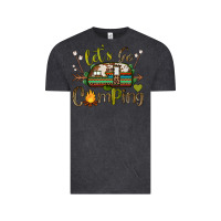 Vintage Black let's go camping Vintage Tee - BarkalooDesign